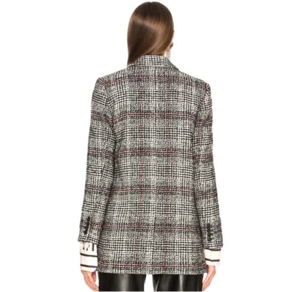 Isabel Etoile Marant Ice Checked Tweed Wool Blend Blazer/Suit Jacket 6 US/38 FR - Picture 4 of 10